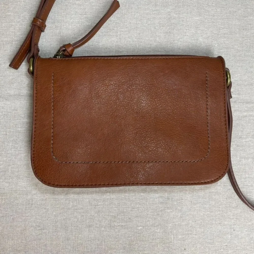 Sonoma | Cognac Brown Vegan Leather Barlow Crossbody Bag